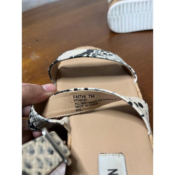Steve Madden Platform Snake Print Ankle Strap Sandals Size 7 - Picture 5 of 8